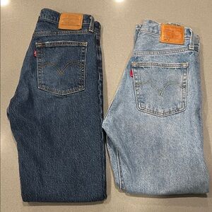 Bundle Of Two: Levi's Women's Blue and Light Blue Jeans